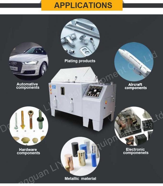 ห้องทดสอบสเปรย์เกลือการกัดกร่อนโลหะทาสี 60L / 90L / 120L 1