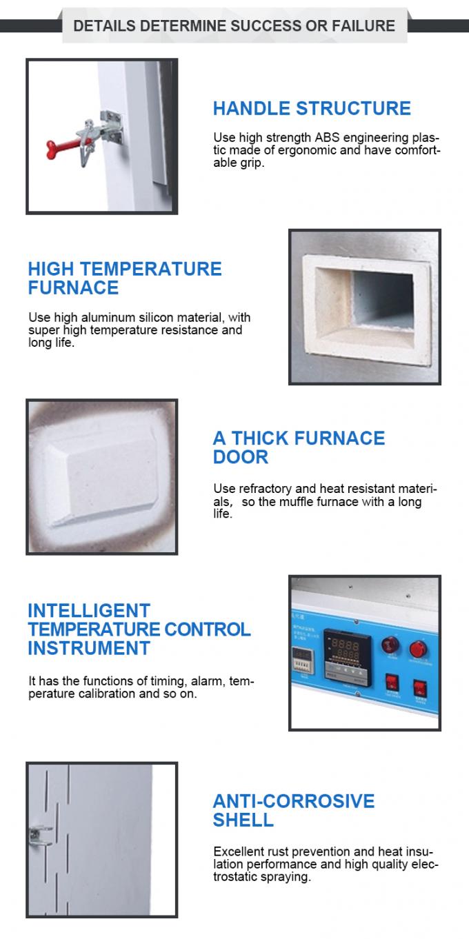 Liyi 1200c Muffle การรักษาความร้อนขนาดเล็ก เตาไฟฟ้า สีน้ําเงินหรือดํา 1