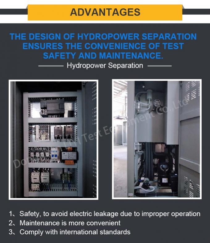 ห้องทดสอบ 3 ห้องที่มีประสิทธิภาพสูง Climatic Thermal Shock Environmental Chamber 3