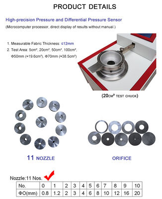 เครื่องทดสอบการซึมผ่านอากาศของผ้าดิจิทัล Liyi Laboratory
